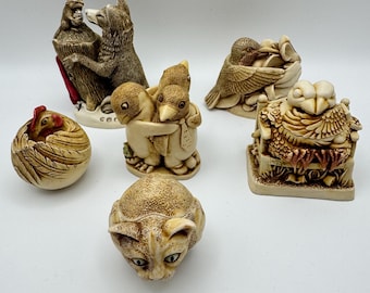 Harmony Kingdom Figurines Lot 6 Roly Poly Treasure Jest Boxes Retired England