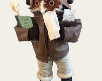 Rare Abercrombie & Fitch London Owl Aviator Vol II Catalog Suede Head Gear