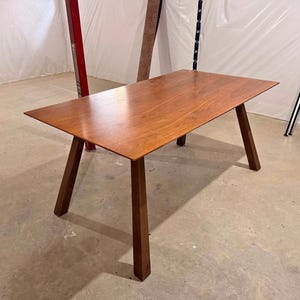 Solid Wood Rectangular Kitchen Table | Farmhouse Dining Room Furniture image 3