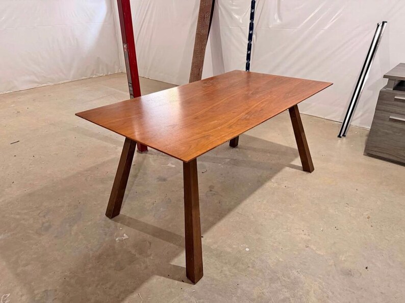 Solid Wood Rectangular Kitchen Table | Farmhouse Dining Room Furniture image 3