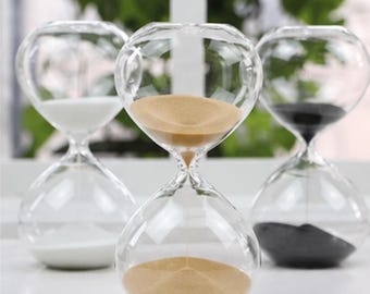 Reloj de arena personalizado con cristal transparente, temporizador de 5, 10, 15, 30, 45 y 60 minutos. Reloj decorativo para el hogar y la oficina. Regalo ideal para compañeros de trabajo.