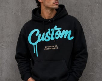Benutzerdefinierte Graffiti Hoodie, Streetwear Pullover Hoodie, Urban Fashion Sweatshirt, Trendy Grafik Hoodie, Unisex Hoodie Schwarz, Geschenk für Ihn Sie