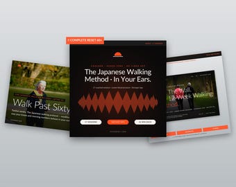 Complete Walking Plan For Over 60 · Plan + 12-Week Workbook + Coached Audio · Knee Friendly Interval Walking · Japanese Walking