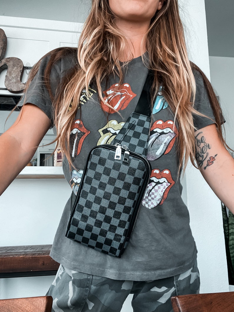 Checkers Sling Bag for Women | Etsy