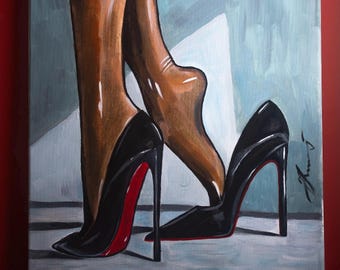 Tableau fait main « Elle est un mystère 1 »