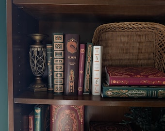 Aanpasbare vintage stofomslagen/boekomslagen (digitale download canva) bewerkbare ontwerpen die bij je boeken passen