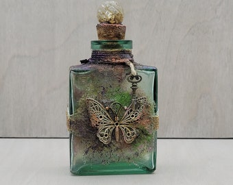 Apothecary Bottle, Butterfly Charm