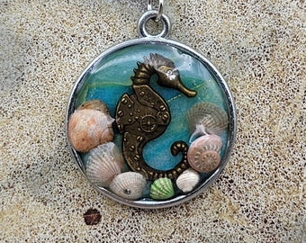 Seahorse Bezel Pendant