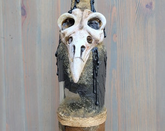 Bird Skull Apothecary Bottle