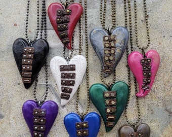 Heart Pendant, Corset Straps