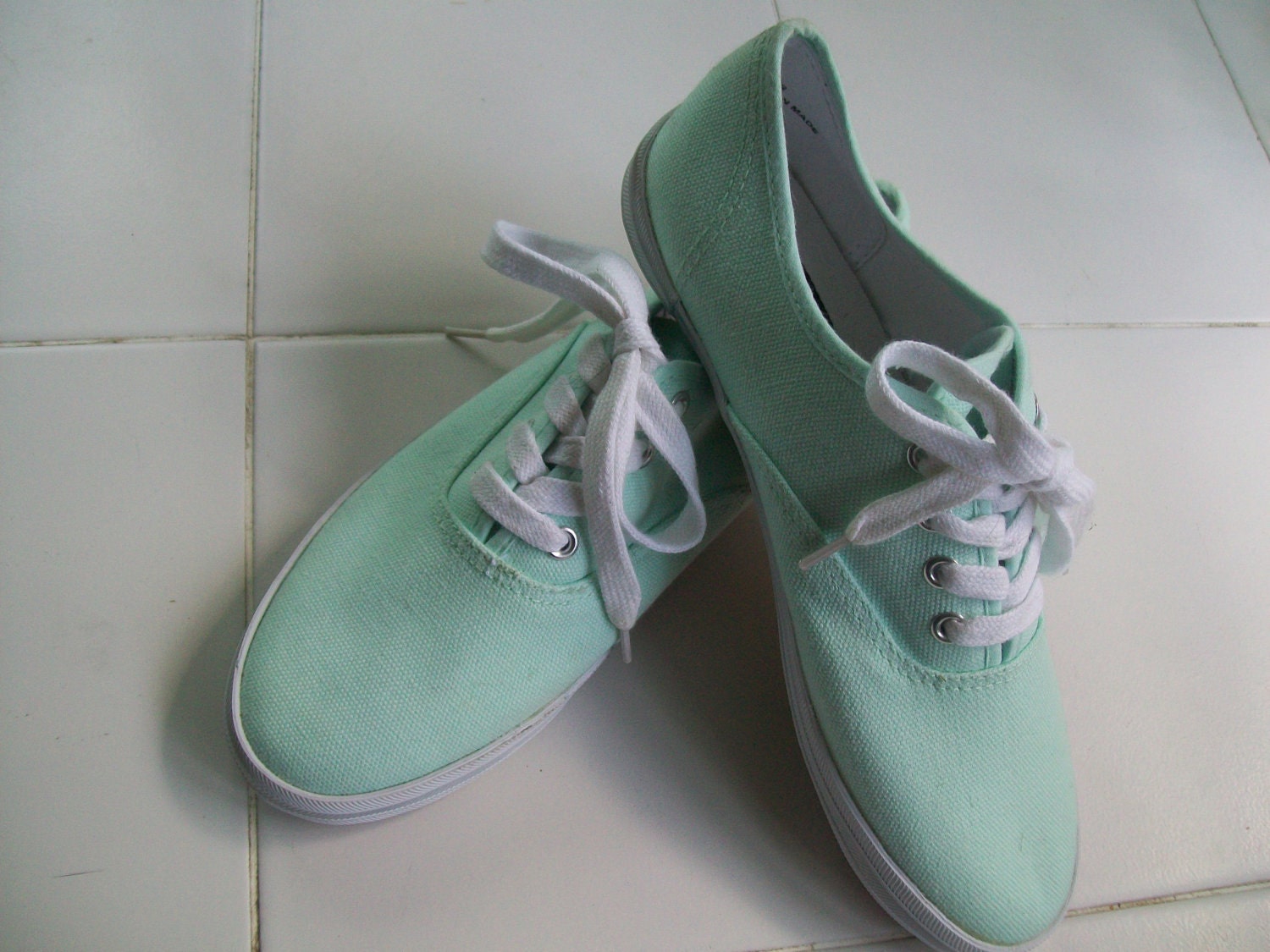 mint canvas shoes