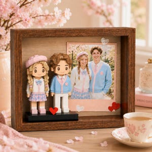 Figuras de ladrillos personalizadas para parejas, bloques de construcción con fotos personalizadas, regalo romántico para novios, recuerdo de aniversario.