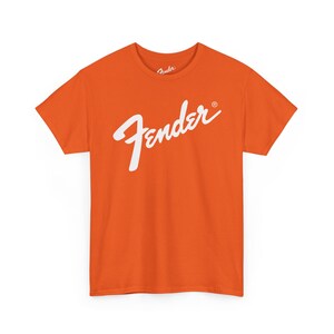 T-shirt avec logo Aile | T-shirt de marque de guitare, chemise de musicien Orange
