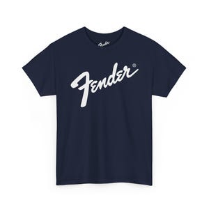 T-shirt avec logo Aile | T-shirt de marque de guitare, chemise de musicien Navy