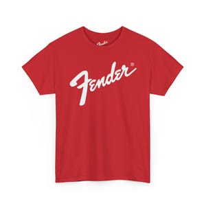 T-shirt avec logo Aile | T-shirt de marque de guitare, chemise de musicien Red