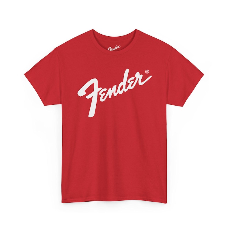 T-shirt avec logo Aile | T-shirt de marque de guitare, chemise de musicien Red