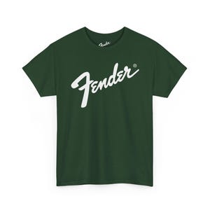 T-shirt avec logo Aile | T-shirt de marque de guitare, chemise de musicien Forest Green