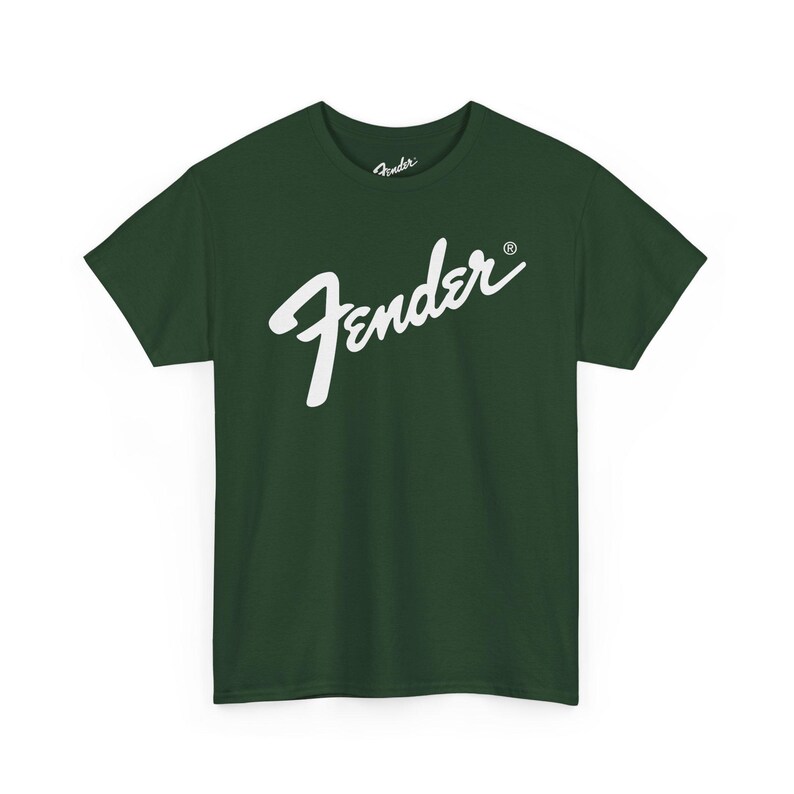 T-shirt avec logo Aile | T-shirt de marque de guitare, chemise de musicien Forest Green