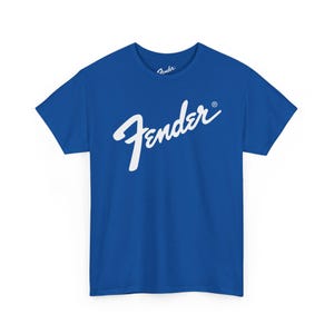 T-shirt avec logo Aile | T-shirt de marque de guitare, chemise de musicien Royal