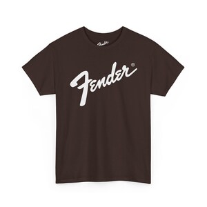 T-shirt avec logo Aile | T-shirt de marque de guitare, chemise de musicien Dark Chocolate