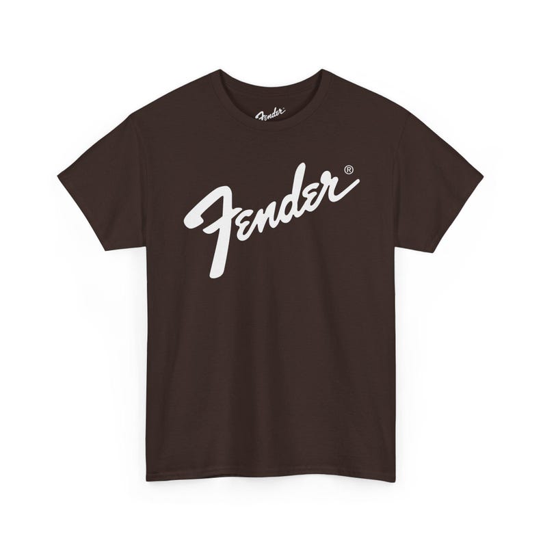 T-shirt avec logo Aile | T-shirt de marque de guitare, chemise de musicien Dark Chocolate
