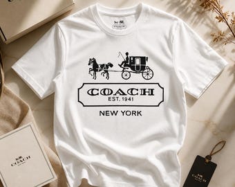 t-shirt avec logo en calèche de coach | t-shirt vintage à logo NY