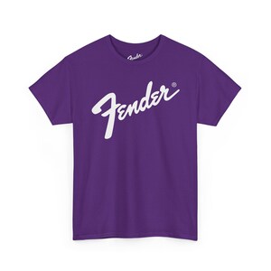T-shirt avec logo Aile | T-shirt de marque de guitare, chemise de musicien Purple