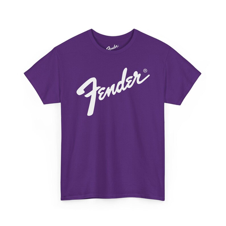 T-shirt avec logo Aile | T-shirt de marque de guitare, chemise de musicien Purple