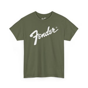T-shirt avec logo Aile | T-shirt de marque de guitare, chemise de musicien Military Green