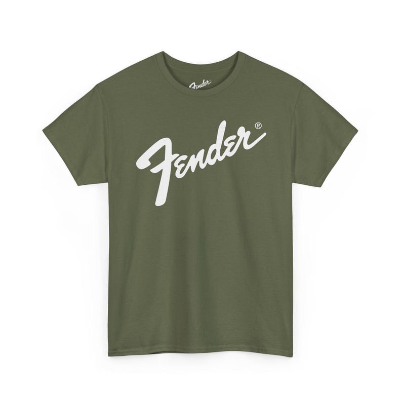 T-shirt avec logo Aile | T-shirt de marque de guitare, chemise de musicien Military Green