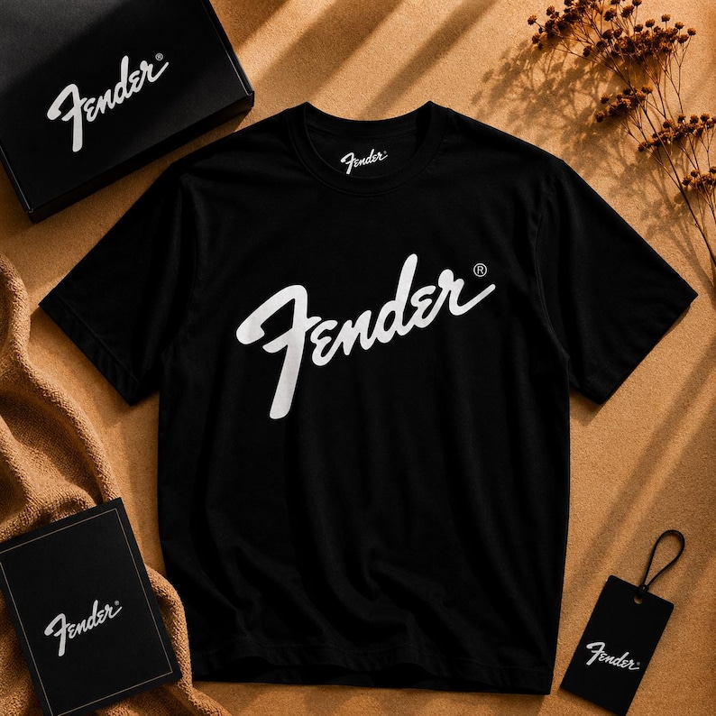 T-shirt avec logo Aile | T-shirt de marque de guitare, chemise de musicien image 1