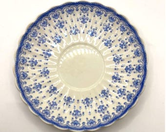 ZELDZAME Vintage Spode Copeland Blue Fleur de Lis thee/koffieschotel 1800's MINT COND