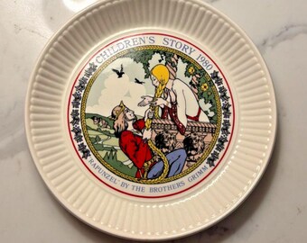 Vintage Wedgwood 6 Rapunzel Plate Brothers Grimm Made in England Collectible