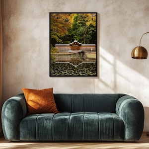 Tokyo Autumn Garden Print | Japanese Wall Art | Koishikawa Korakuen| Fall Foliage Poster | Vertical Printable Download | Nature Photography