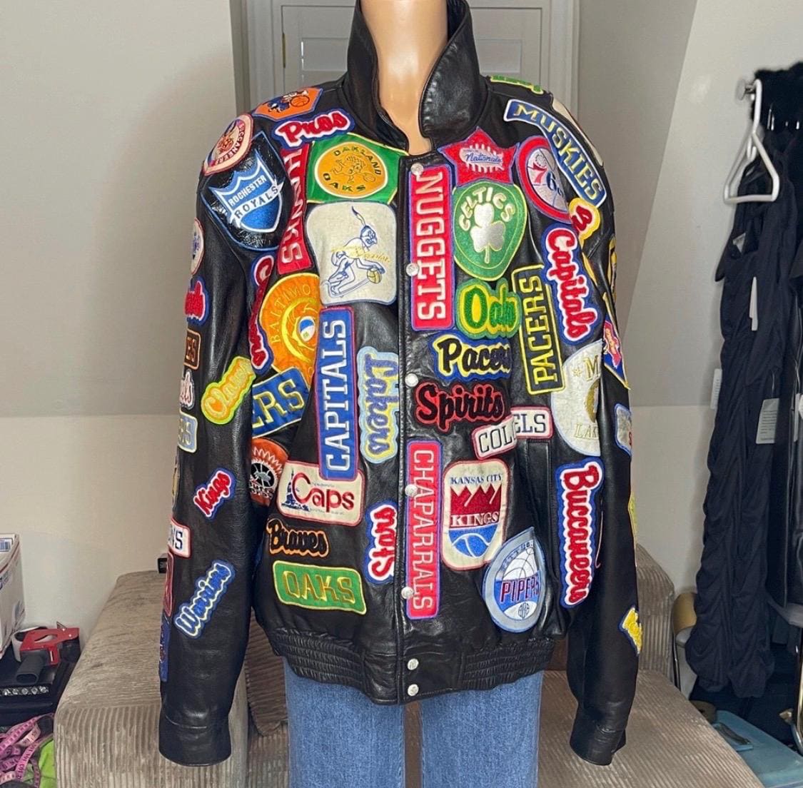 Vintage バスケットボール レザージャケット NBA Nba Leather Jacket - Etsy