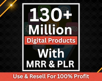 130+ Million PLR MRR Digital Products Bundle | Passive Income Master Resell Rights Business Pack