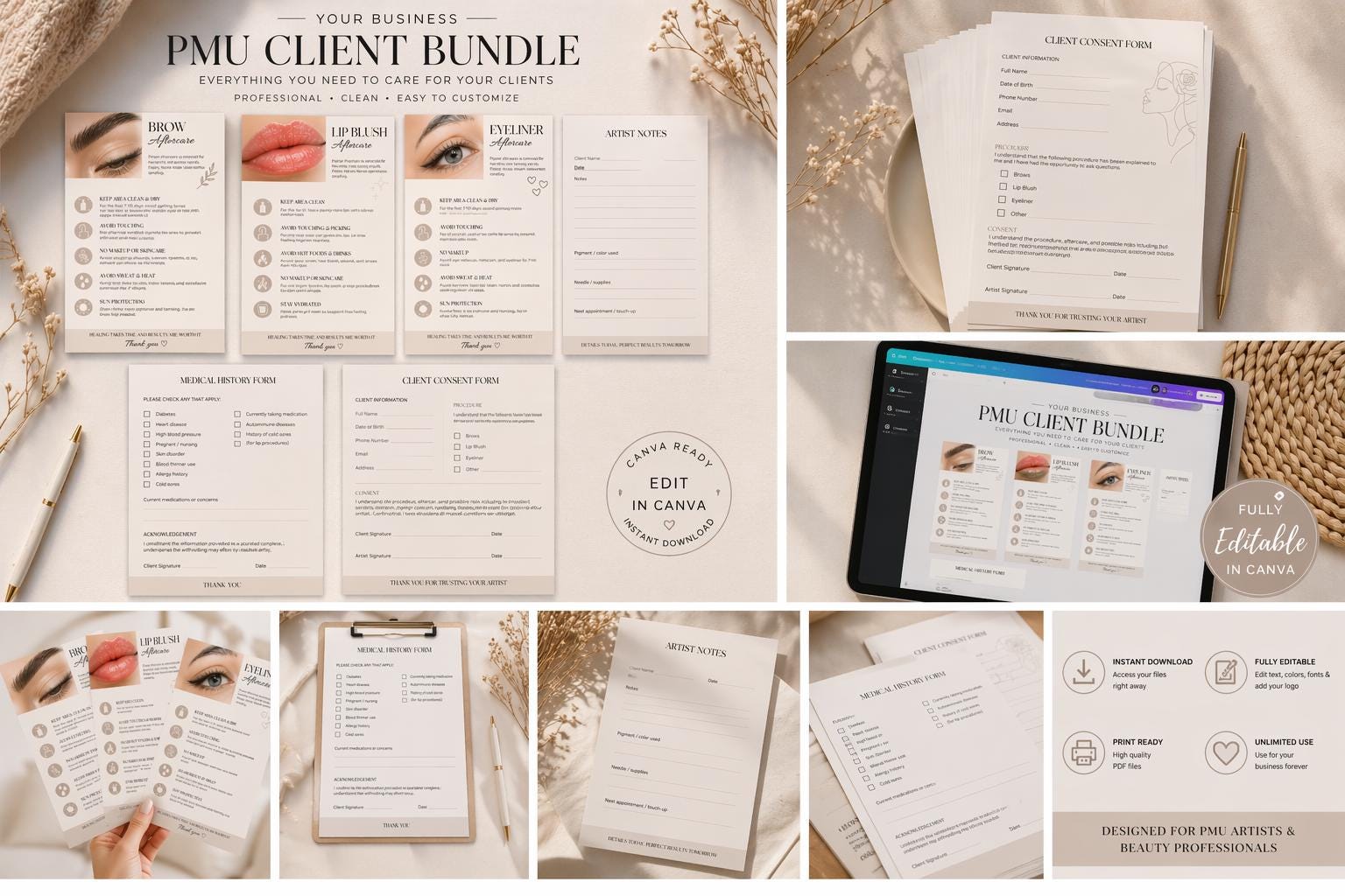 Client Pmu PMU Client Forms Bundle | Editable Canva Templates (digital Download ...