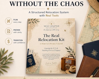Relocation Abroad Guide & Toolkit | Move Overseas Planner, Expat Checklist, Leaving USA System, Digital Download