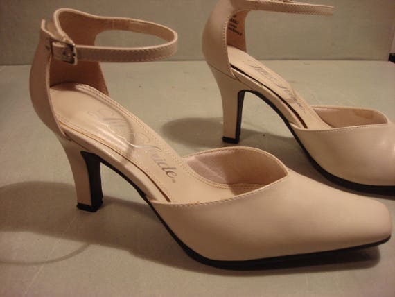 cream colored pumps
