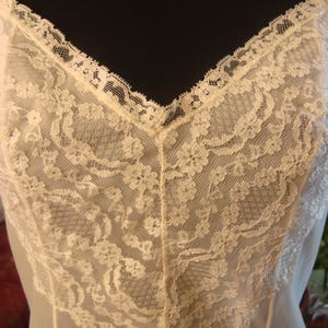 Vintage 1960s Lace Overlay Bridal Slip Dress Gown