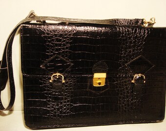 Vintage 1990s Black Portfolio Briefcase