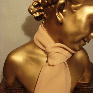 Vintage 1990s Beige Sheer Straight Scarf