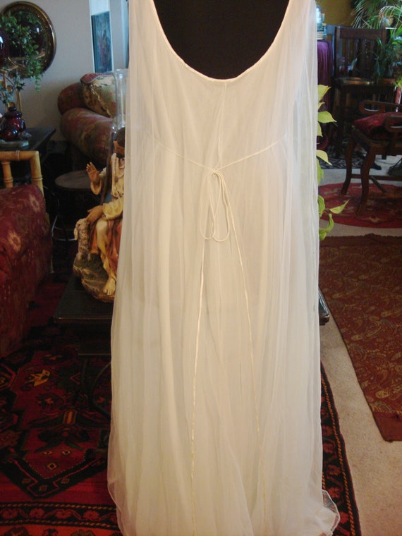 Vintage 1990s Lace Upper Soft White Lingerie Gown - image 2