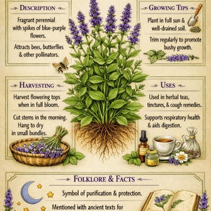 Apothecary Herb Collection | Hyssop, Echinacea & Bergamot | Herbal Reference Printable Bundle