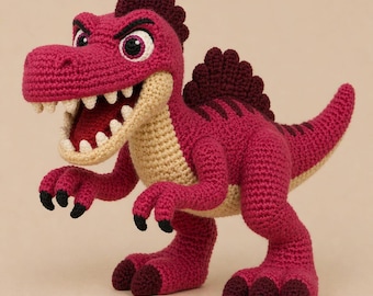 Amigurumi T-Rex Dinosaur Crochet Pattern (PDF Download)