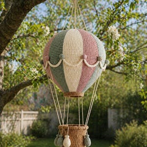 Virkmönster för vintage luftballonger, Amigurumi för barnrumsdekorationer (PDF-nedladdning)