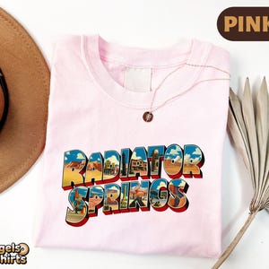 Radiator Springs Shirt, Disneyland Familienausflug Pullover, Lightning McQueen T-Shirt, Disney Cars Film Top, Retro Disney Pixar Kinderbekleidung Bild 5