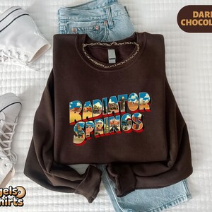 Radiator Springs Shirt, Disneyland Familienausflug Pullover, Lightning McQueen T-Shirt, Disney Cars Film Top, Retro Disney Pixar Kinderbekleidung Bild 6