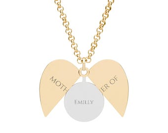 Hidden Message Heart Necklace, Engraved Secret Locket Pendant