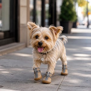 Dog Boots That Stay On | Waterproof Non-Slip Paw Protection | Zipper Dog Shoes Set of 4 Small Medium Large Dogs image 1